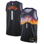 Men's Phoenix Suns #1 Devin Booker Black 2025-26 City Edition Stitched Basketball Jersey Men's Phoenix Suns #1 Devin Booker Black 2025-26 City Edition Stitched Basketball Jersey