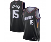 Men's Phoenix Suns #15 Devin Booker Black 2026 Statement Edition Stitched Basketball Jersey Men's Phoenix Suns #15 Devin Booker Black 2026 Statement Edition Stitched Basketball Jersey