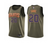 Men's Phoenix Suns #20 Dario Saric Swingman Green Salute to Service Basketball Jersey