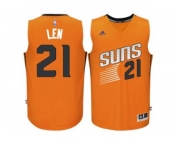 Men's Phoenix Suns #21 Alex Len adidas Orange Swingman Alternate Jersey