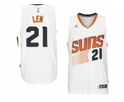 Men's Phoenix Suns #21 Alex Len adidas White Swingman Home Jersey