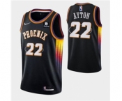 Men's Phoenix Suns #22 Deandre Ayton Black Stitched Basketball Jersey