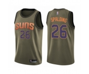 Men's Phoenix Suns #26 Ray Spalding Swingman Green Salute to Service Basketball Jersey