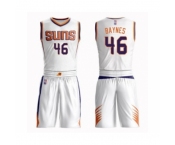 Men's Phoenix Suns #46 Aron Baynes Swingman White Basketball Suit Jersey - Association Edition