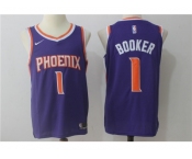 Nike NBA Phoenix Suns #1 Devin Booker Jersey 2017-18 New Season Purple Jersey