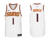 Nike NBA Phoenix Suns #1 Devin Booker Jersey 2017-18 New Season White Jersey