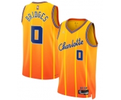Men's Charlotte Hornets #0 Miles Bridges Gold 2025-26 City Edition Swingman Stitched Jersey Men's Charlotte Hornets #0 Miles Bridges Gold 2025-26 City Edition Swingman Stitched Jersey