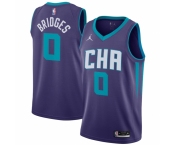 Men's Charlotte Hornets #0 Miles Bridges Jordan Brand Purple 2020-21 Swingman Jersey