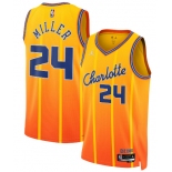 Men's Charlotte Hornets #24 Brandon Miller Gold 2025-26 City Edition Swingman Stitched Jersey Men's Charlotte Hornets #24 Brandon Miller Gold 2025-26 City Edition Swingman Stitched Jersey