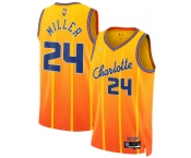 Men's Charlotte Hornets #24 Brandon Miller Gold 2025-26 City Edition Swingman Stitched Jersey Men's Charlotte Hornets #24 Brandon Miller Gold 2025-26 City Edition Swingman Stitched Jersey