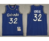 Men's Orlando Magic #32 Shaquille O'neal 1994-95 Purple Hardwood Classics Soul Swingman Throwback Jersey