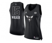 Women Nike Charlotte Hornets #15 Kemba Walker Black NBA Jordan Swingman 2018 All-Star Game Jersey