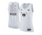 Women Nike Charlotte Hornets #15 Kemba Walker White NBA Jordan Swingman 2018 All-Star Game Jersey