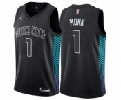 Women's Nike Jordan Charlotte Hornets #1 Malik Monk Swingman Black NBA Jersey - City Edition