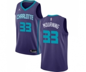 Women's Nike Jordan Charlotte Hornets #33 Alonzo Mourning Swingman Purple NBA Jersey Statement Edition
