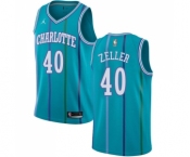 Women's Nike Jordan Charlotte Hornets #40 Cody Zeller Swingman Aqua Hardwood Classics NBA Jersey
