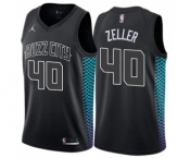 Women's Nike Jordan Charlotte Hornets #40 Cody Zeller Swingman Black NBA Jersey - City Edition