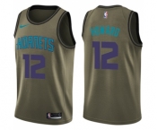 Youth Nike Charlotte Hornets #12 Dwight Howard Swingman Green Salute to Service NBA Jersey