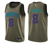 Youth Nike Charlotte Hornets #8 Bismack Biyombo Swingman Green Salute to Service NBA Jersey