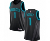 Youth Nike Jordan Charlotte Hornets #1 Muggsy Bogues Swingman Black NBA Jersey - 2018-19 City Edition
