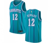 Youth Nike Jordan Charlotte Hornets #12 Dwight Howard Authentic Aqua Hardwood Classics NBA Jersey