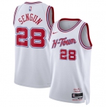 Men's Houston Rockets #28 Alperen Sengun White 2025-26 City Edition Stitched Jersey Men's Houston Rockets #28 Alperen Sengun White 2025-26 City Edition Stitched Jersey