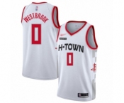 Women's Houston Rockets #0 Russell Westbrook Swingman White Basketball Jersey - 2019-20 City Edition