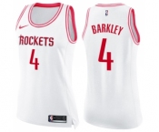 Women's Nike Houston Rockets #4 Charles Barkley Swingman White Fashion NBA Jersey
