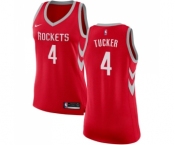 Women's Nike Houston Rockets #4 PJ Tucker Swingman Red Road NBA Jersey - Icon Edition