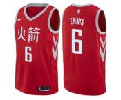 Women's Nike Houston Rockets #6 Tyler Ennis Swingman Red NBA Jersey - City Edition