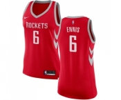 Women's Nike Houston Rockets #6 Tyler Ennis Swingman Red Road NBA Jersey - Icon Edition