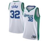 Men's Dallas Mavericks #32 Cooper Flagg White 2025 Draft City Edition Stitched Basketball Jersey
