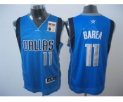 nba dallas mavericks #11 barea blue[2011 champions grey number]