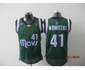 nba dallas mavericks #41 nowitzki green[2011 swingman revolution 30]