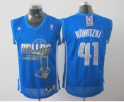 nba dallas mavericks #41 nowitzki lt.blue[2011 finals memorial edition]
