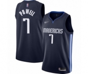 Women's Dallas Mavericks #7 Dwight Powell Swingman Navy Finished Basketball Jersey - Statement Edition
