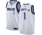 Youth Nike Dallas Mavericks #1 Dennis Smith Jr. Swingman White NBA Jersey - Association Edition