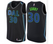 Youth Nike Dallas Mavericks #30 Seth Curry Swingman Black NBA Jersey - City Edition