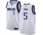 Youth Nike Dallas Mavericks #5 Jason Kidd Swingman White NBA Jersey - Association Edition