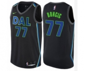 Youth Nike Dallas Mavericks #77 Luka Doncic Swingman Black NBA Jersey - City Edition