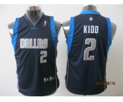 youth nba dallas mavericks #2 kidd dk blue