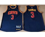Men's Cleveland Cavaliers #3 Thomas Blue Stitched NBA Jersey