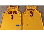 Men's Cleveland Cavaliers #3 Thomas Gold Alternate Stitched NBA Jersey