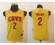 youth nba cleveland cavaliers #2 irving yellow[revolution 30 swingman]