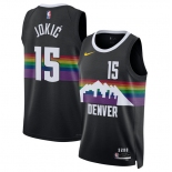 Men's Denver Nuggets #15 Nikola Jokic Black 2025-26 City Edition Stitched Basketball Jersey Men's Denver Nuggets #15 Nikola Jokic Black 2025-26 City Edition Stitched Basketball Jersey