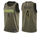 Youth Nike Denver Nuggets #4 Paul Millsap Swingman Green Salute to Service NBA Jersey