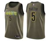 Youth Nike Denver Nuggets #5 Will Barton Swingman Green Salute to Service NBA Jersey