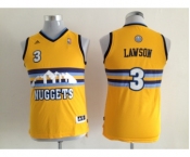 youth nba denver nuggets #3 lawson yellow[revolution 30 swingman][lawson]