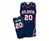 Men Adidas Atlanta Hawks #20 John Collins Swingman Navy Blue Road NBA Jersey