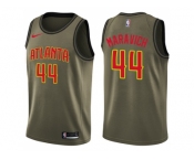 Men Nike Atlanta Hawks #44 Pete Maravich Green Salute to Service NBA Swingman Jersey